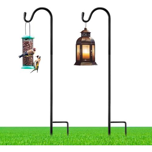 2 Pcs 30 Inch Shepherds Hook for Outdoor Adjustable Bird Feeder Pole