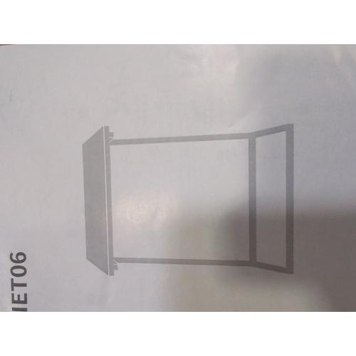 C Shaped Side Table White and Gold