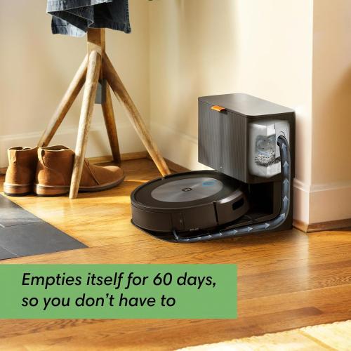 iRobot Roomba j7  (7550) Self-Emptying Robot Vacuum – Uses PrecisionVision Navigation to Identify & Avoid Objects Like Socks, Shoes, & Pet Waste, Smart Mapping, Self-Empty for Up to 60 Days
