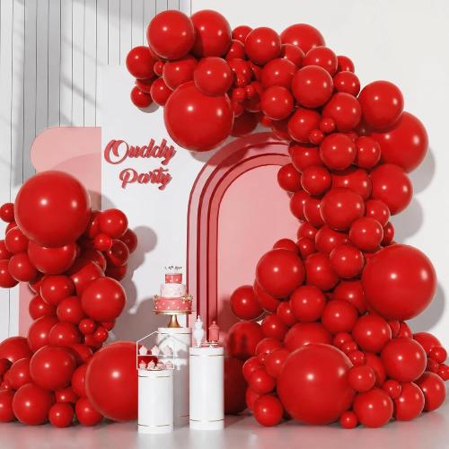 Ouddy Party 129Pcs Red Balloon Arch Garland Kit in 18 12 10 5 Inch