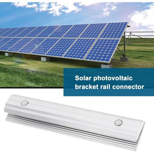 ECSiNG 4Pcs Solar Panel Rail Profile Connector Aluminium Mounting Rail Connectors Solar Panel Mounting Kit Solar Panel Accessories 14x3cm