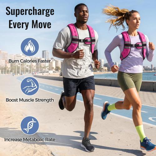 Zeerun Weighted Vest, 6/8/10/12/15/18/20/24/30LB for Men Women