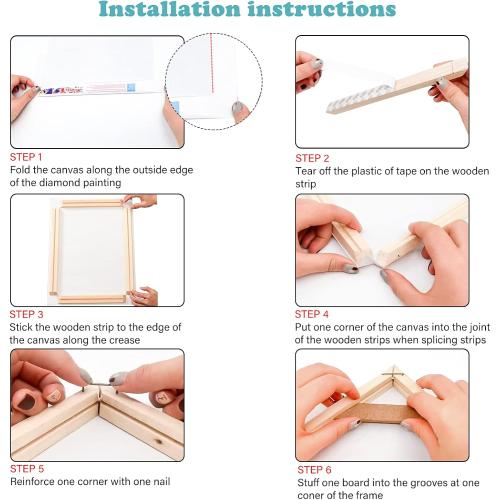 YOKSAS Frame for 30x40cm Diamond Art Painting - Wood Canvas Stretcher Bars - 9.8 x 13.8 inch Canvas Frame Assembly Kit