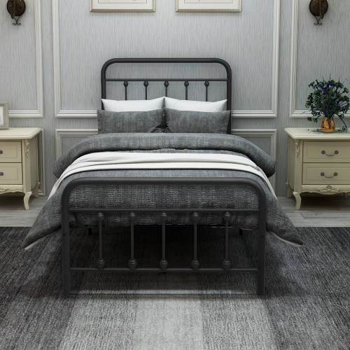 Hivvago Twinsized Heavy Duty Full Metal Easy Assembly Platform Bed Frame