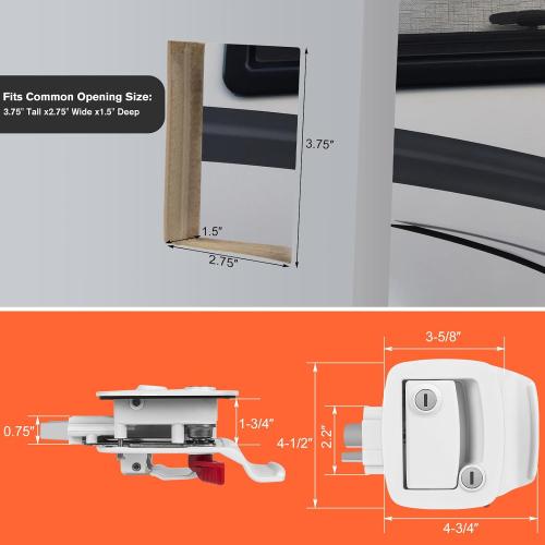 WELLUCK RV Entry Door Lock with Paddle Deadbolt, Camper