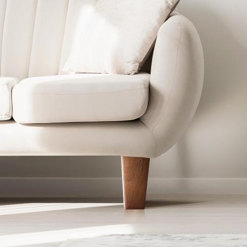WEKIS Solid Wooden Furniture Legs 4 Inch, Natural Wood Mid Century Brown Square Legs Furniture Replacements Feet for Couch Legs, Sofa Legs, Cabinet Legs, Bench Legs, Bed Legs, Set of 4