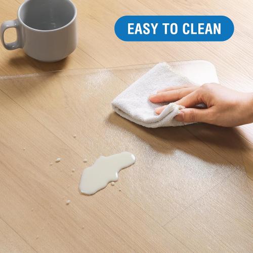 Clear Chair Mat, 75 x 60 Large Chair Mat for Hard Floors, Easy Glide Desk Mat for Rolling Chair, Anti-Slip Vinyl Floor Mat for Home Office Living Room, Clear