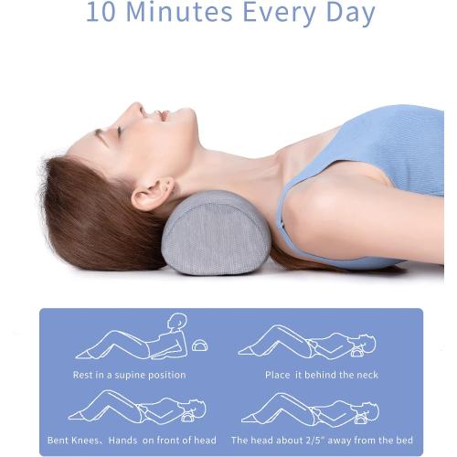 Bespilow Small Neck Roll Pillow for Sleeping, Neck Pillows for Pain Relief