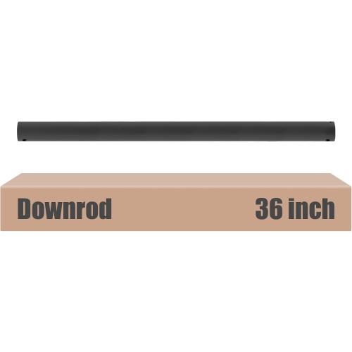 36 inch Ceiling Fan Downrod, 3 FT Black Downrod for Ceiling Fan, 1 inch Outside Diameter, Boom Suitable for a Wide Range of Fans (Black, Not Threaded)