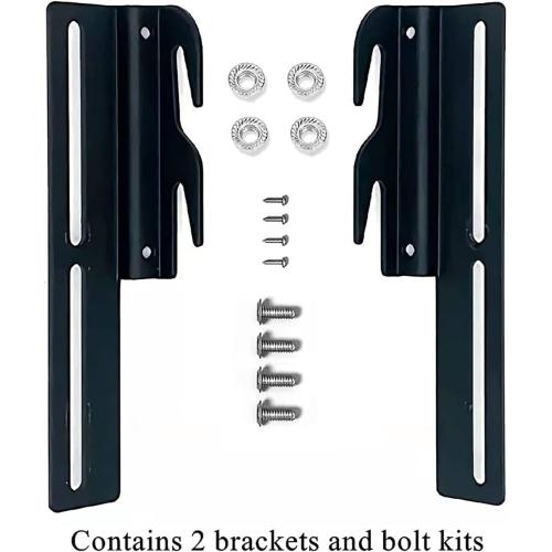 ZhouDaShu Headboard Adapter Brackets, Bed Frame Hooks, Headboard Brackets for Metal Bed Frame, Headboard Attachment Kit, 2Pcs Hook on Bed Frame, Headboard Connectors for Full to Queen
