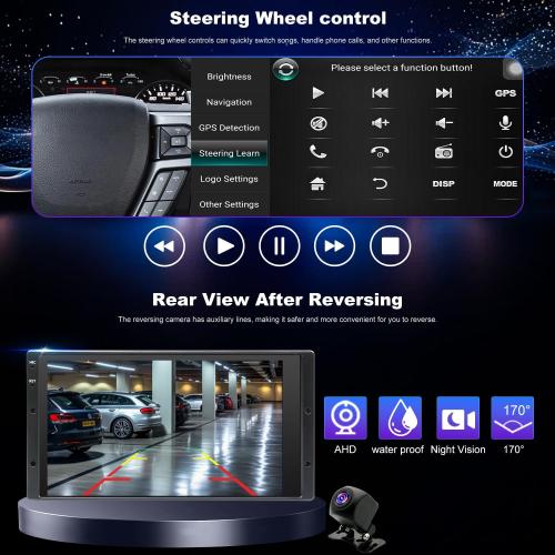 5Gwifi Upgrade Radio for Ford F150 1999-2003, F250/F350 1998-2004, Expedition 1999-2002, Ranger 1998-2011, E150/E250/E350 1999-2008, Explorer 6.8 Touchscreen Setero Apple Carplay Android Auto GPS FM