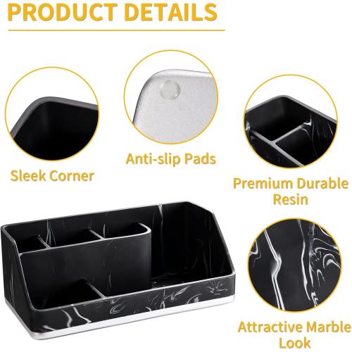 Bathroom Sink Organizer, Toothbrush Holder for Bathroom Counter, Black