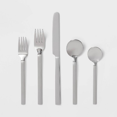 20pc Squared Straight Flatware Set - Room Essentials™ MAY HAVE MISSING ACCESSORIES
