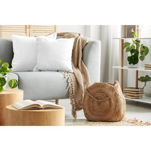 ROYALE LINENS 12 x 12 Pillow Insert - Down Alternative Throw Pillows Insert - Square Pillow Pack of 2 White - Bed & Couch Pillows - Inner Cushion for Bed, Cushion for Living Room - Shams Stuffer