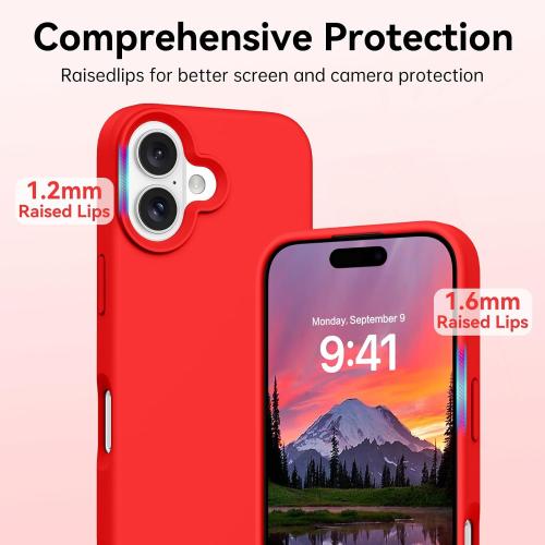DOMAVER Case for iPhone 17 6.3'' Smooth Liquid Silicone - Red