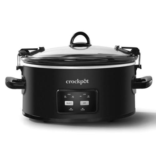 Crock-Pot One-Touch Control 6-Quart Cook & Carry Slow Cooker Matte Black
