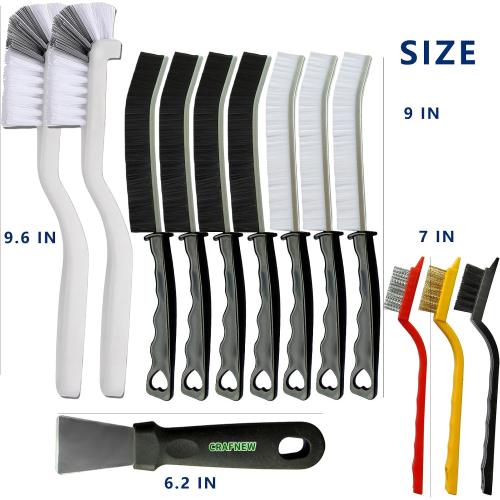 CRAFNEW 13Pcs Crevice Cleaning Brush, Household Detail Cleaner Tools