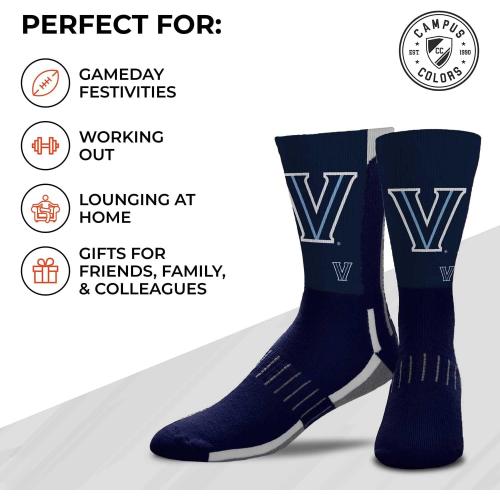 Size MD For Bare Feet NCAA Adult State and University Crew Socks - Polyester blend - Unisex - High-performance socks provide