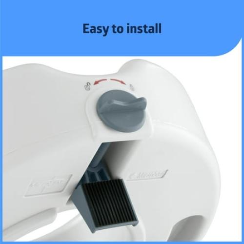 Medline 5 Standard Raised Toilet Seat With Lock and No Arms, White