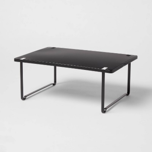 Metal Stacking Shelf with Powder Coated Finish Black - Brightroom™