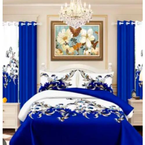 Luxury 9pcs Bedding And Curtains cal king