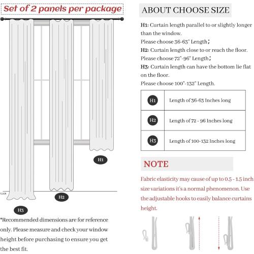 PleatedDrapes Textured Linen Blackout Curtains 90 Inches Long for Dining Room, Pleat Dark Flax Thermal Insulated Window Drapes Room Darkening Floor Length 90 Inch Curtain 2 Panel Set with Metal Rings