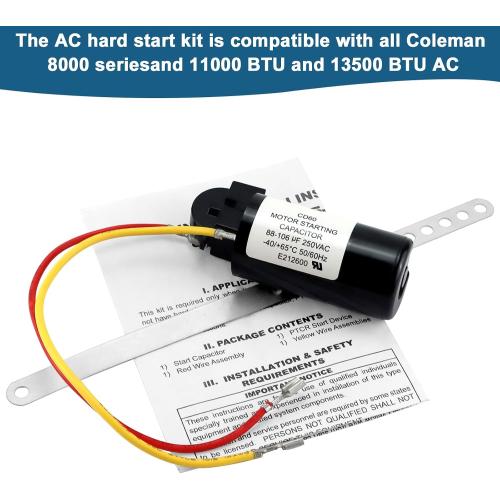 AMI PARTS 8333A9021 Fits for Coleman Hard Start Capacitor kit (2pcs)
