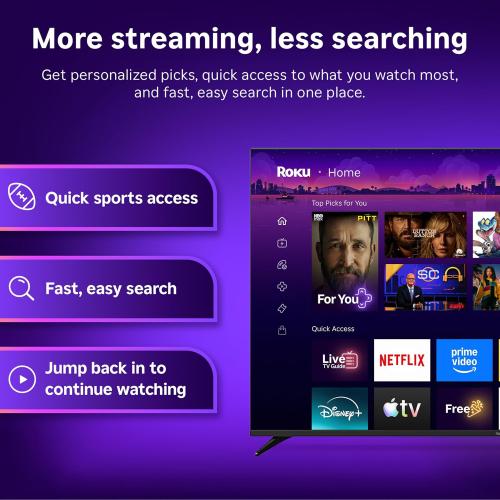 Roku Streaming Stick 4K with Voice Remote - HDR10  & Dolby Vision
