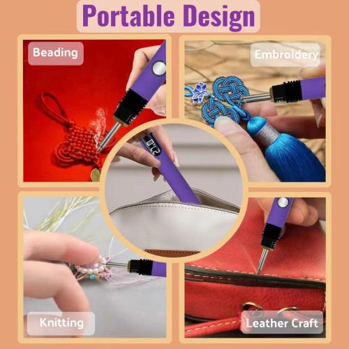 Rechargeable wire burning kit, digital wire burning tool. Suitable for bead stringing, leather craftsmanship, sewing, weaving, wax carving, wood stamping, etc (White)