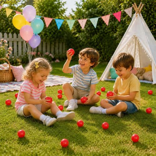 Ball Pit Balls for Kids, Plastic Refill 2.2 Inch Balls, 100 Pack, Bright Colors, Phthalate and BPA Free, Includes a Reusable Storage Bag with Zipper