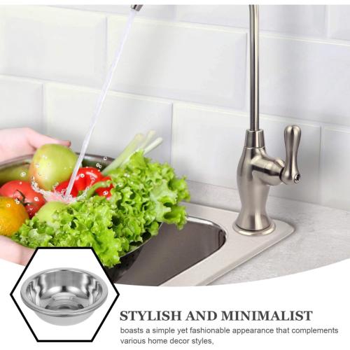 PRETYZOOM Large Stainless Steel Kitchen Basin 15 Inch Multipurpose Mixing Bowl for Vegetable Washing Dough Making and Face Washing