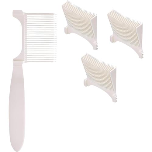 3PCS Hair Combs, Fade Comb and Styling Combs for Hair Cutting, Hair Combs for Home Hair Styling and Grooming (White)