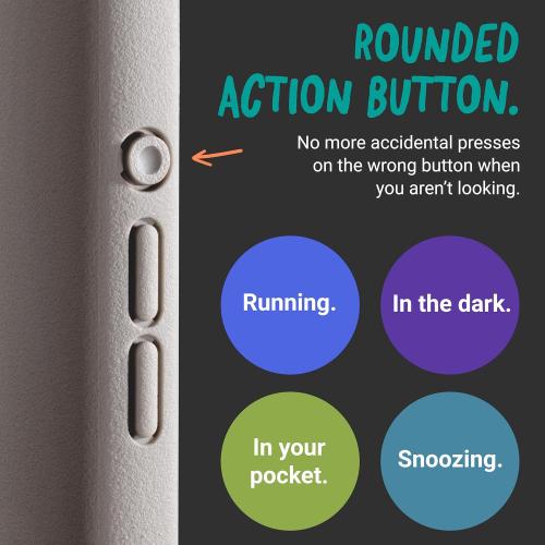 TineeOwl for iPhone 17 Pro Max Magnetic Case, Camera Control Button, Compatible with MagSafe, TPU, Minimalist, Slim/Thin, Grippy - Dune Series (Stone, iPhone 17 Pro Max)