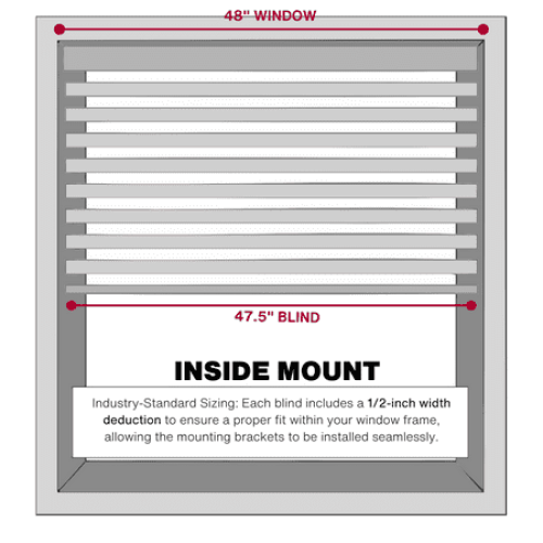 Lotus & Windoware Cordless 2 Faux Wood Room Darkening Horizontal Blind, 48 W x 48 L, Bright White, Embossed