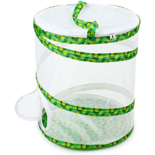 Butterfly and Insect Garden Habitat Mesh Cage Collapsible Design, Bug Terrarium Pop Up 12 x 14 Tall