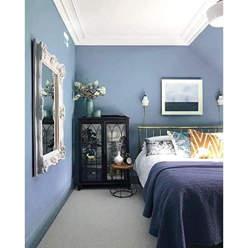 Safiyya 197x17.7 Peel and Stick Wallpaper Blue Contact Paper Temporary Solid Color Waterproof Self Adhesive Removable Wallpaper Vinyl Rolls for Wall