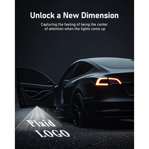 Tesla Model Y/3/X/S/YL Accessories Car Door Lights Logo Projector, 4 Pcs