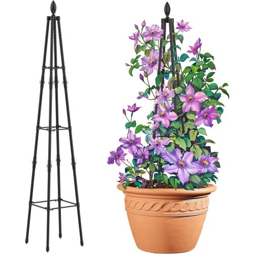 AlisisFores 4 Ft Garden Obelisk Trellis for Potted Climbing Plants