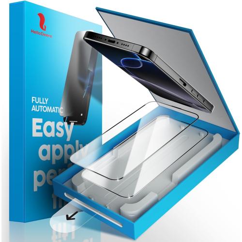 HelloDeere Compatible with iPhone 16 Pro Max Screen Protector,[Military Grade Shatterproof][Anti-Reflection][Anti-Fingerprint] 3D Full Coverage 9H Screen Protector,Case Friendly,Easy Install,2 Pack