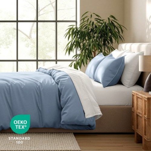 Ultra Soft Duvet Cover & Shams by Bare Home (Comforter Not Included) - King, Dusty Blue