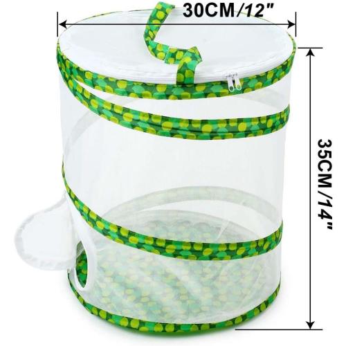 Butterfly and Insect Garden Habitat Mesh Cage Collapsible Design, Bug Terrarium Pop Up 12 x 14 Tall
