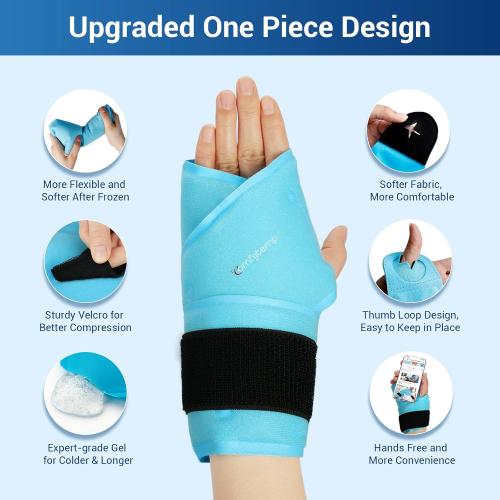 Comfytemp 24.5 Extra Long Wrist Ice Pack Wrap for Carpal Tunnel Relief