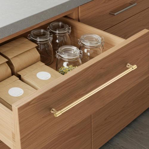 Ravinte Brushed Gold Kitchen Pulls Cabinet Handles 12-3/5 Inch 5 Pack
