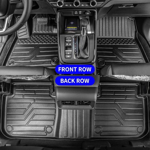 Rongtaod Floor Mats Set for 2023 2024 2025 2026 Honda CRV (Include Hybrid) | with Upper Deck, Cargo Mat Trunk Mat Cargo Liner TPE All Weather Back Seat Cover CR-V Accessories
