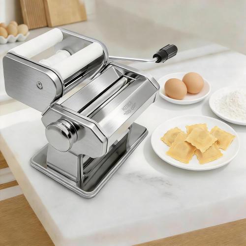 MZTOGR 3-in-1 Pasta Maker Machine - 9 Thickness Stainless Steel Roller