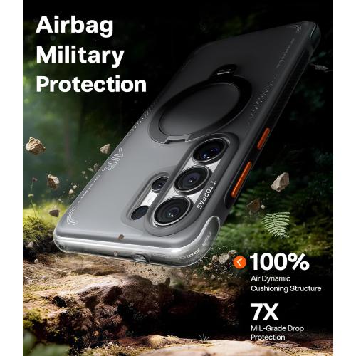 TORRAS Q3 Air for Samsung Galaxy S26 Ultra Case with Stand, Shadow Black