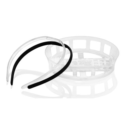 Grad Cap Remix - The ORIGINAL Graduation Cap Headband - Keep Your Natural Hair on Grad Day and Secure Your Cap - Black and Clear Headband Included