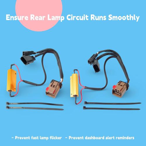 2Pcs Halogen to LED Taillight Conversion Harness Connector