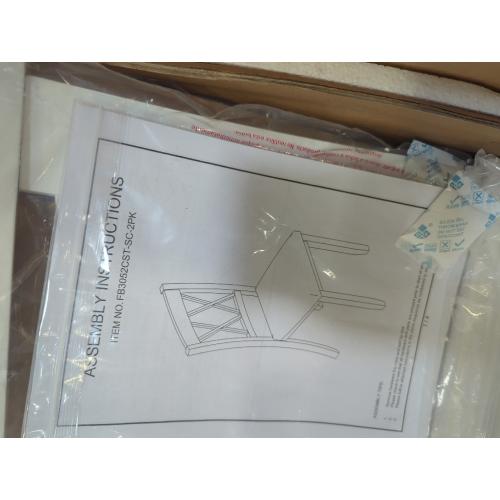 Dining Chairs Set Of 2 White and Gray