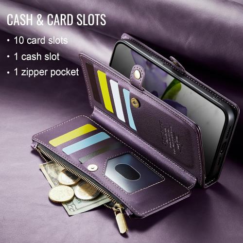 Defencase for Google Pixel 9 Pro XL Wallet Case with Card Holder, Purple